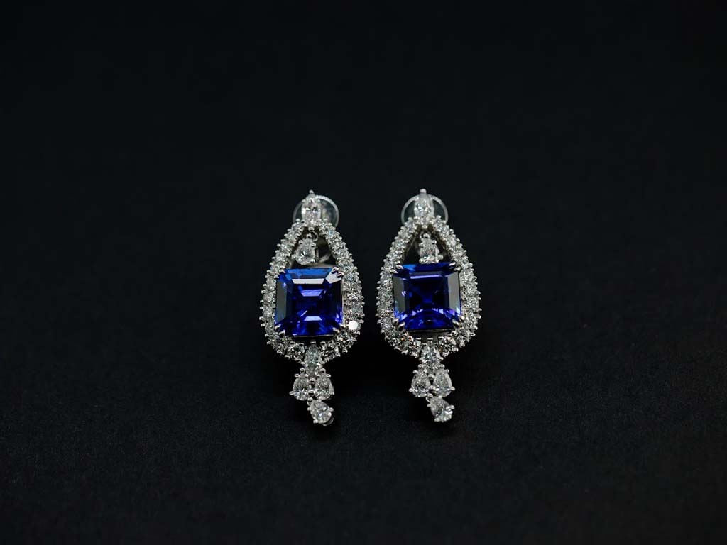 Elegant blue tanzanite earrings perfect for any occasion
